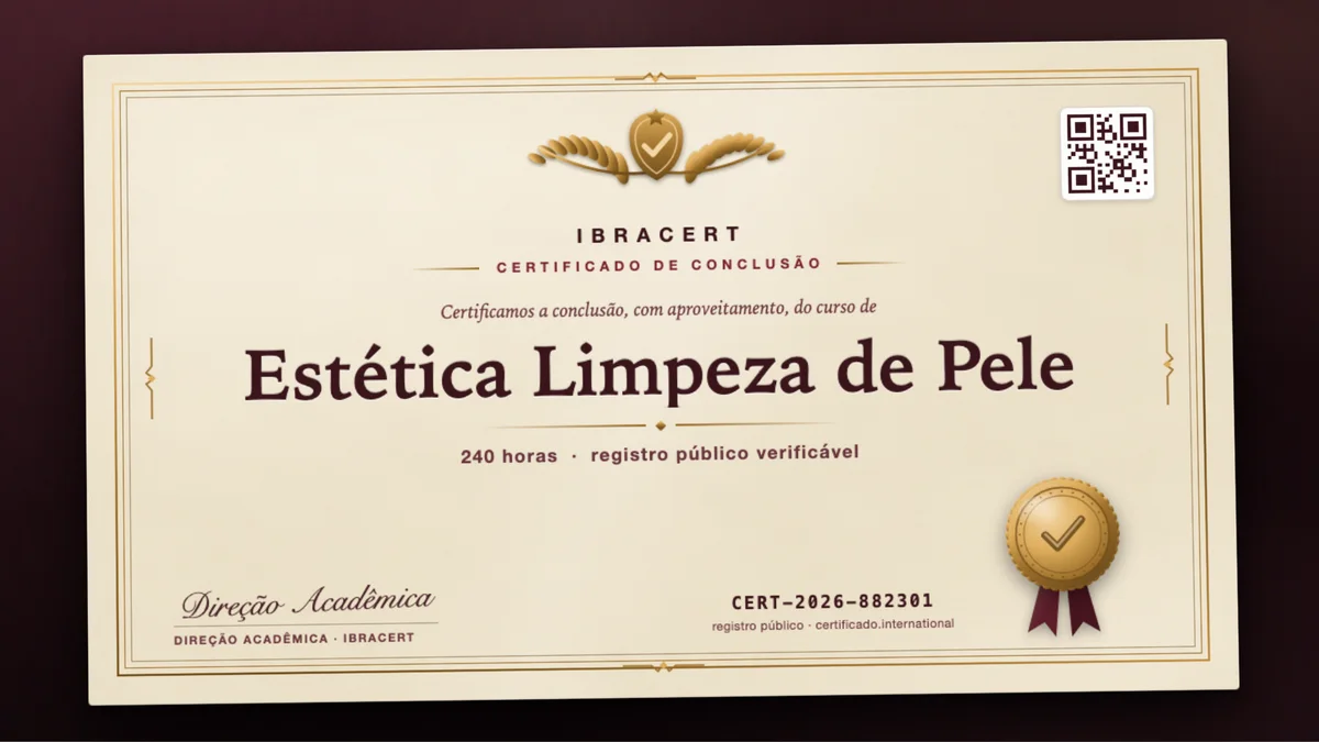 Capa do curso Estética Limpeza de Pele