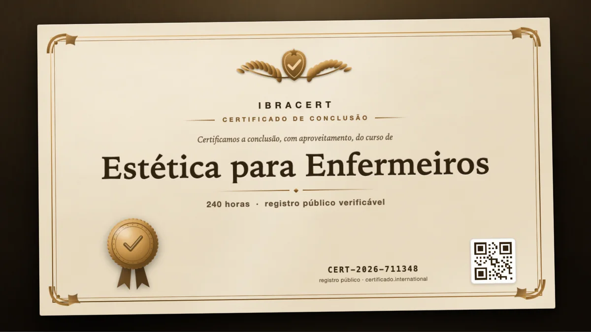 Capa do curso Estética para Enfermeiros