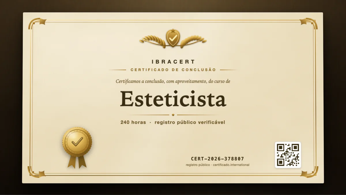 Capa do curso Esteticista