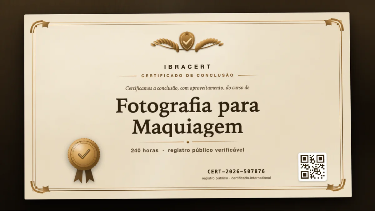 Capa do curso Fotografia para Maquiagem
