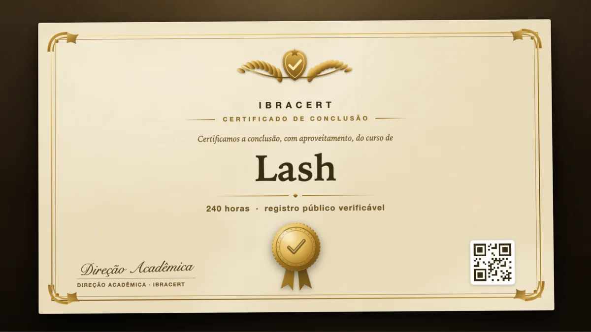 Capa do curso Lash