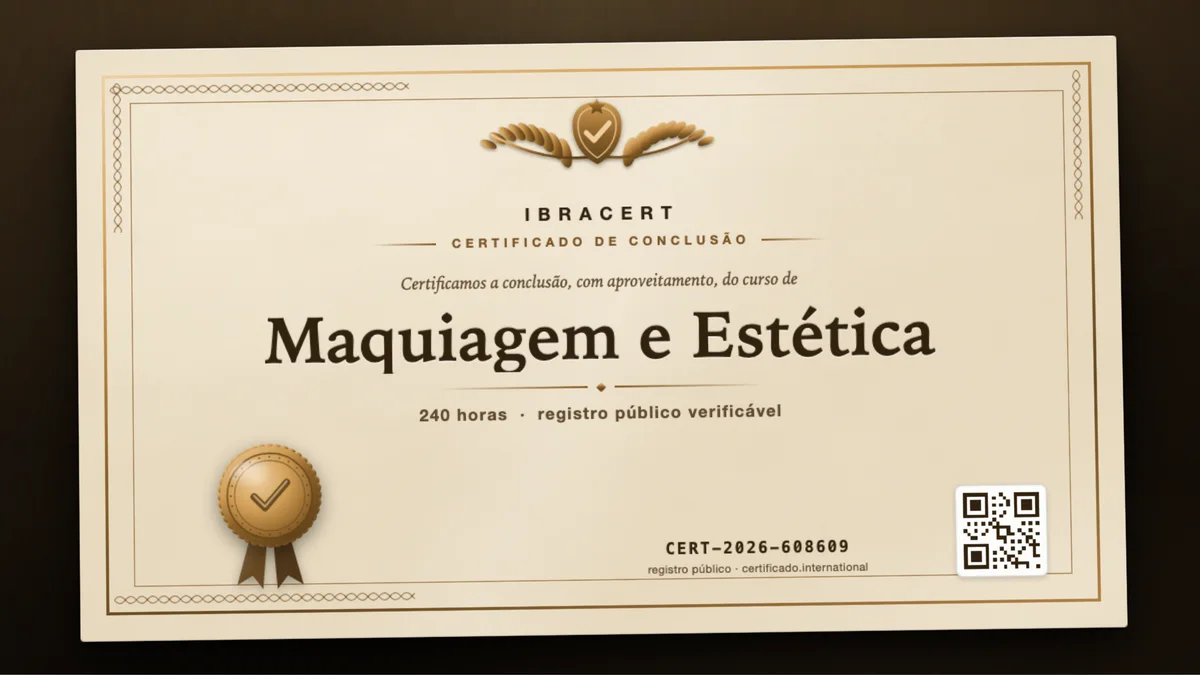 Capa do curso Maquiagem e Estética