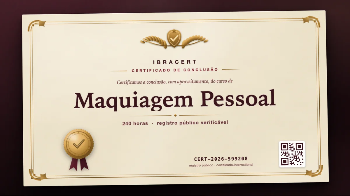 Capa do curso Maquiagem Pessoal