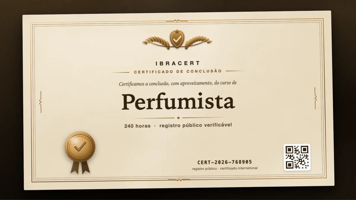 Capa do curso Perfumista