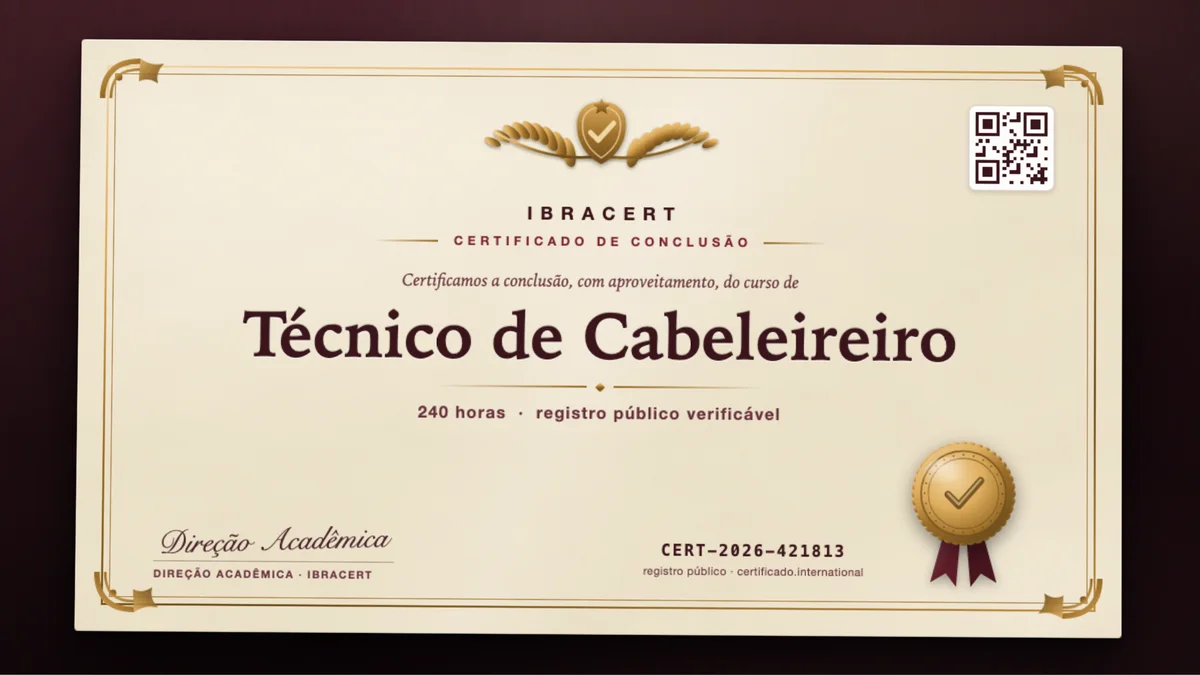 Capa do curso Técnico de Cabeleireiro