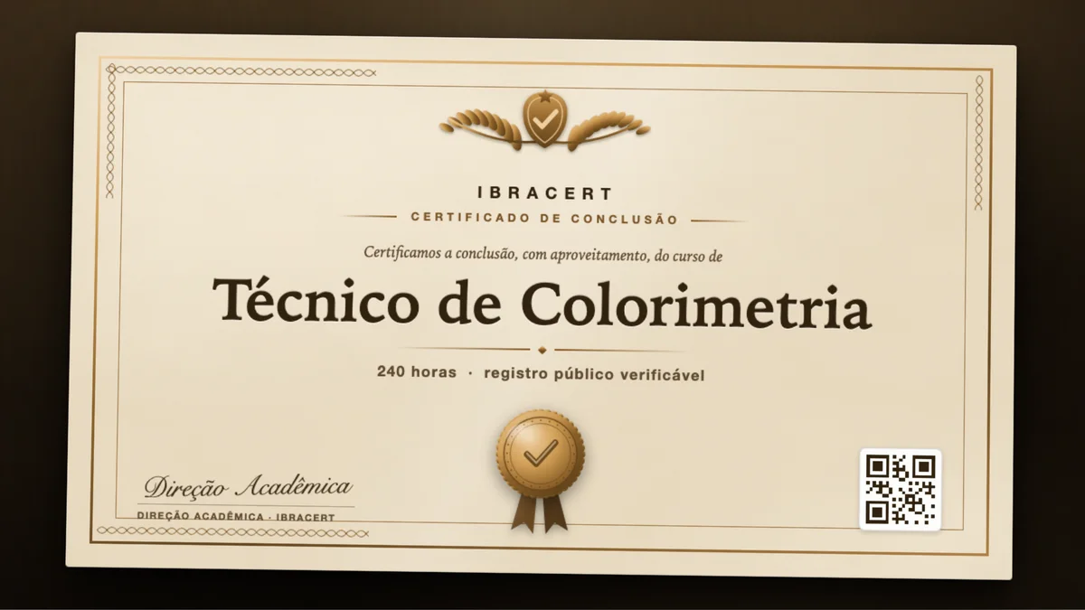 Capa do curso Técnico de Colorimetria