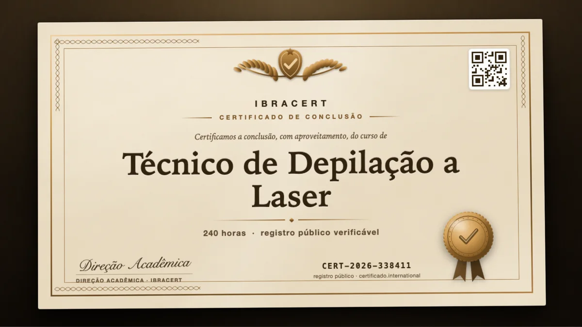 Capa do curso Técnico de Depilação a Laser