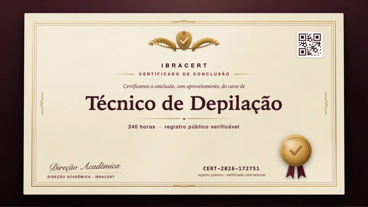 Capa do curso Técnico de Depilação