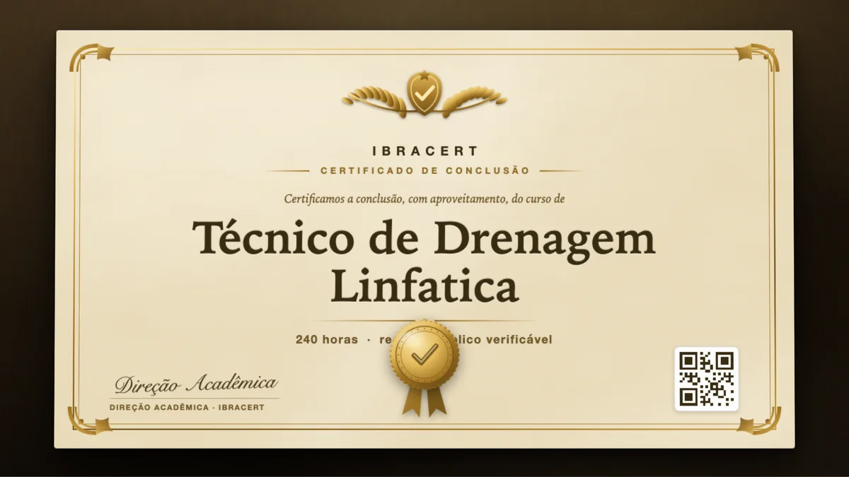 Capa do curso Técnico de Drenagem Linfatica