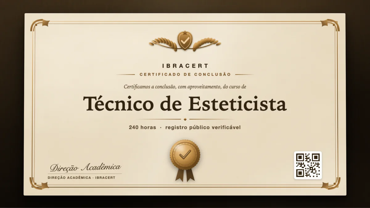 Capa do curso Técnico de Esteticista