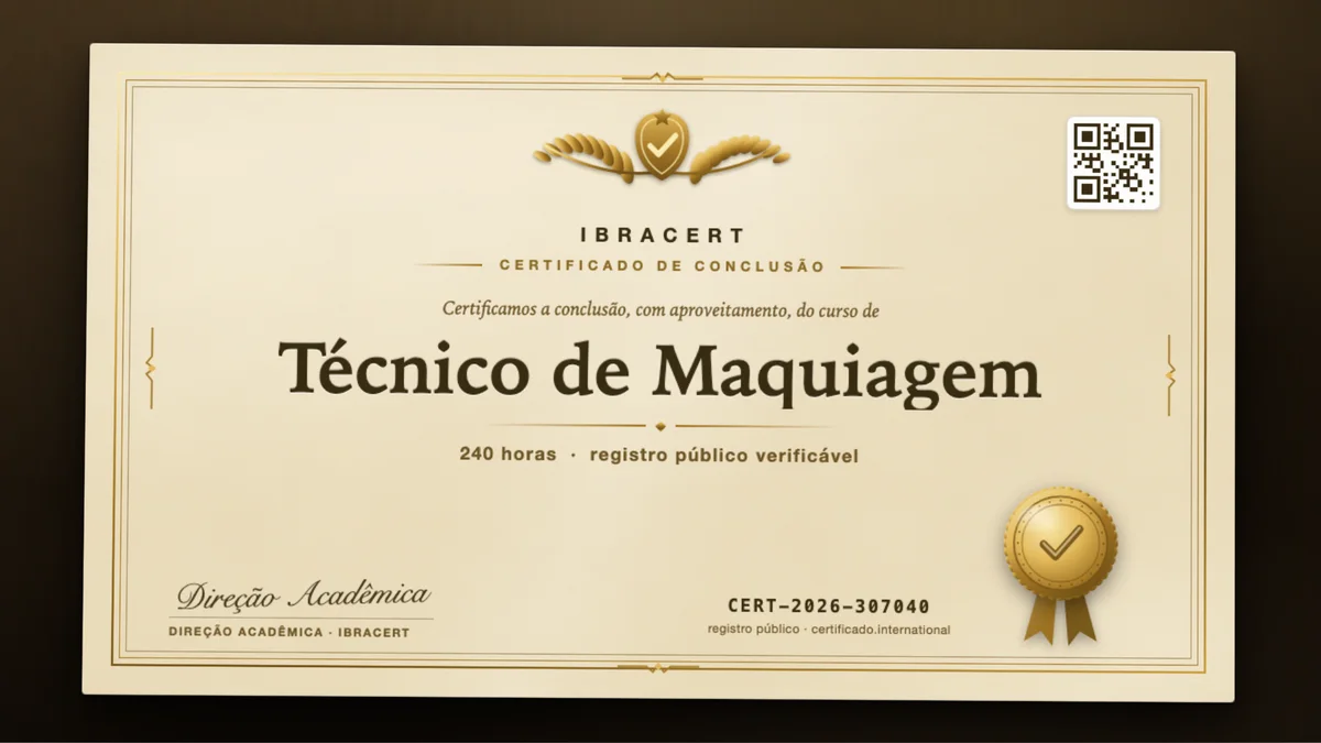 Capa do curso Técnico de Maquiagem
