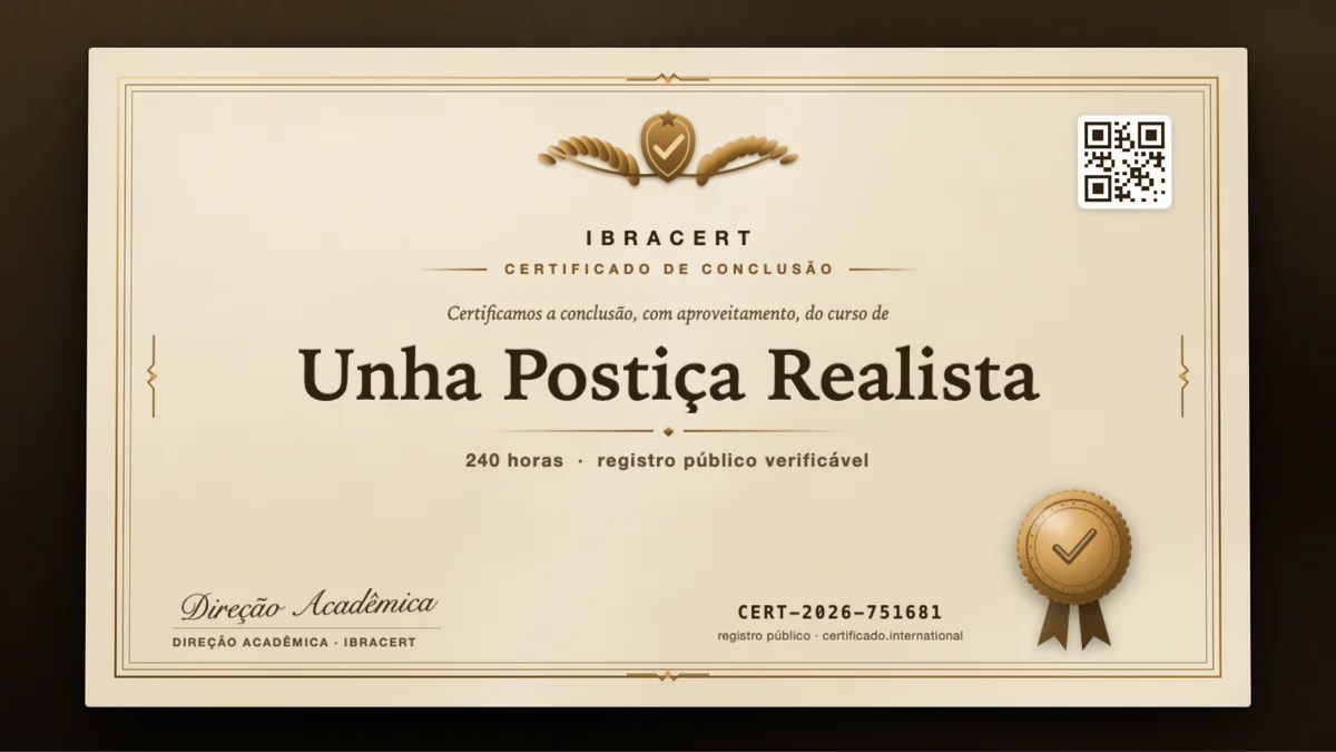Capa do curso Unha Postiça Realista