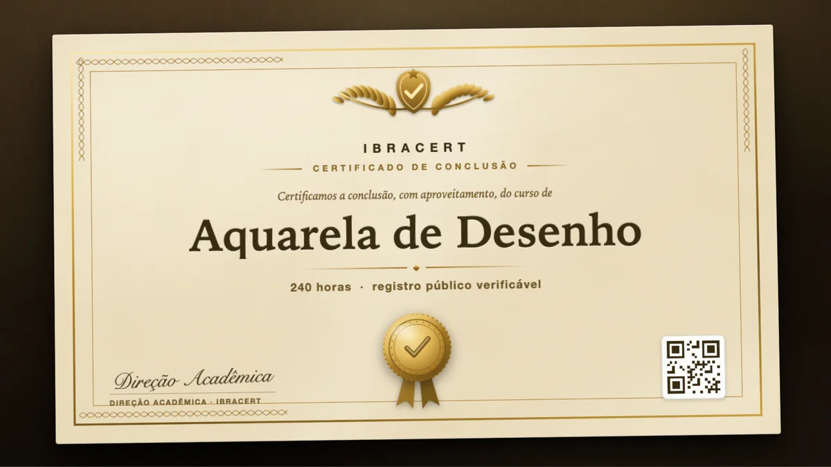 Capa do curso Aquarela de Desenho