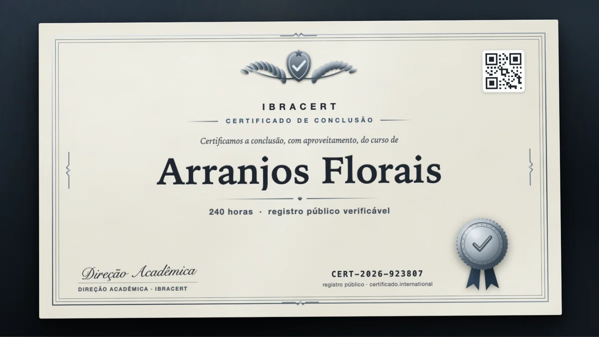 Capa do curso Arranjos Florais