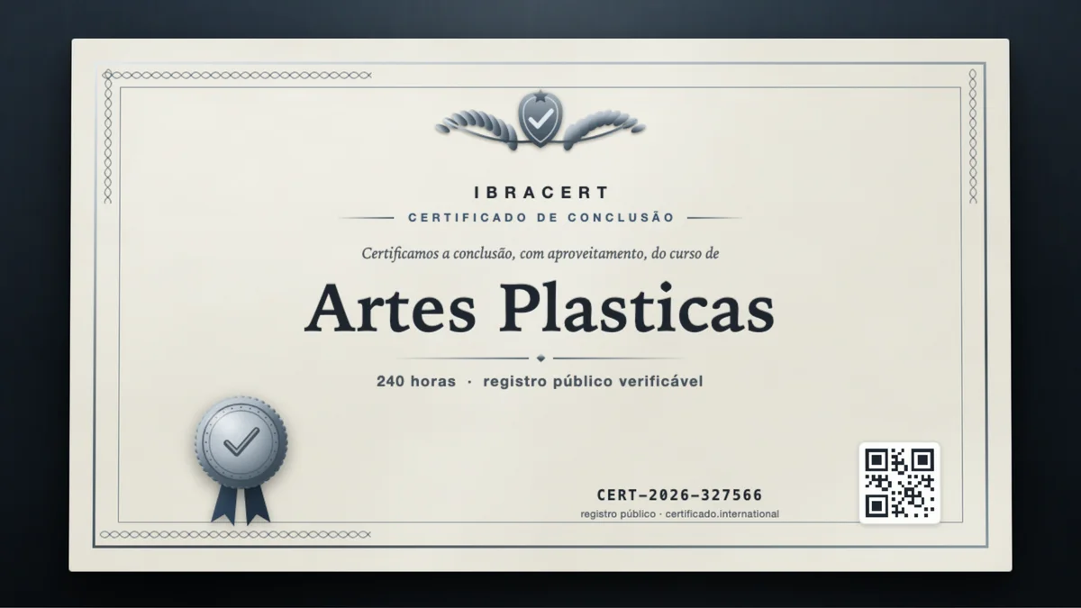 Capa do curso Artes Plasticas
