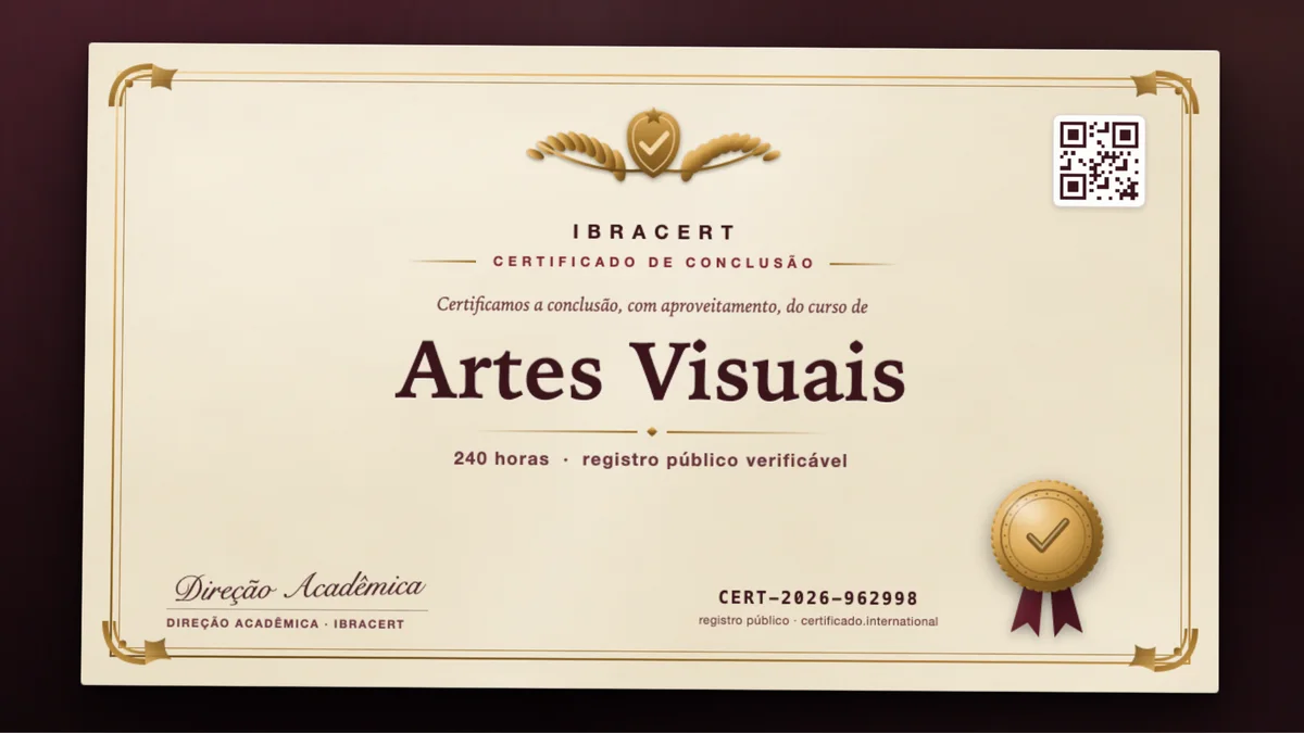 Capa do curso Artes Visuais