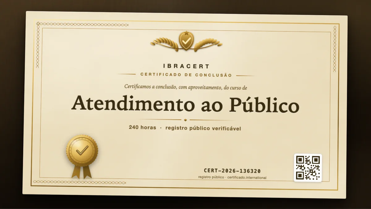 Capa do curso Atendimento ao Público