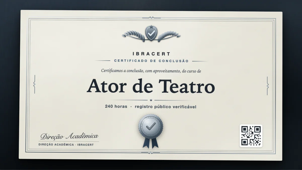 Capa do curso Ator de Teatro