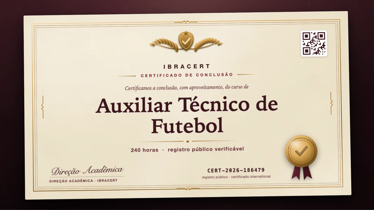 Capa do curso Auxiliar Técnico de Futebol