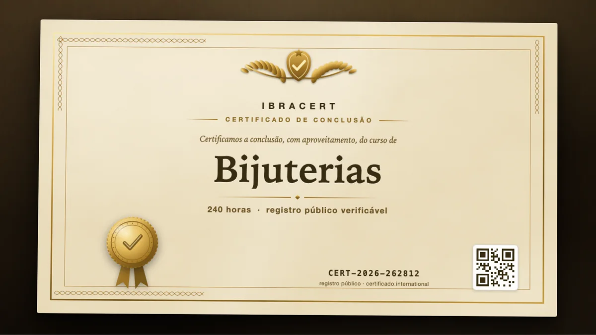 Capa do curso Bijuterias