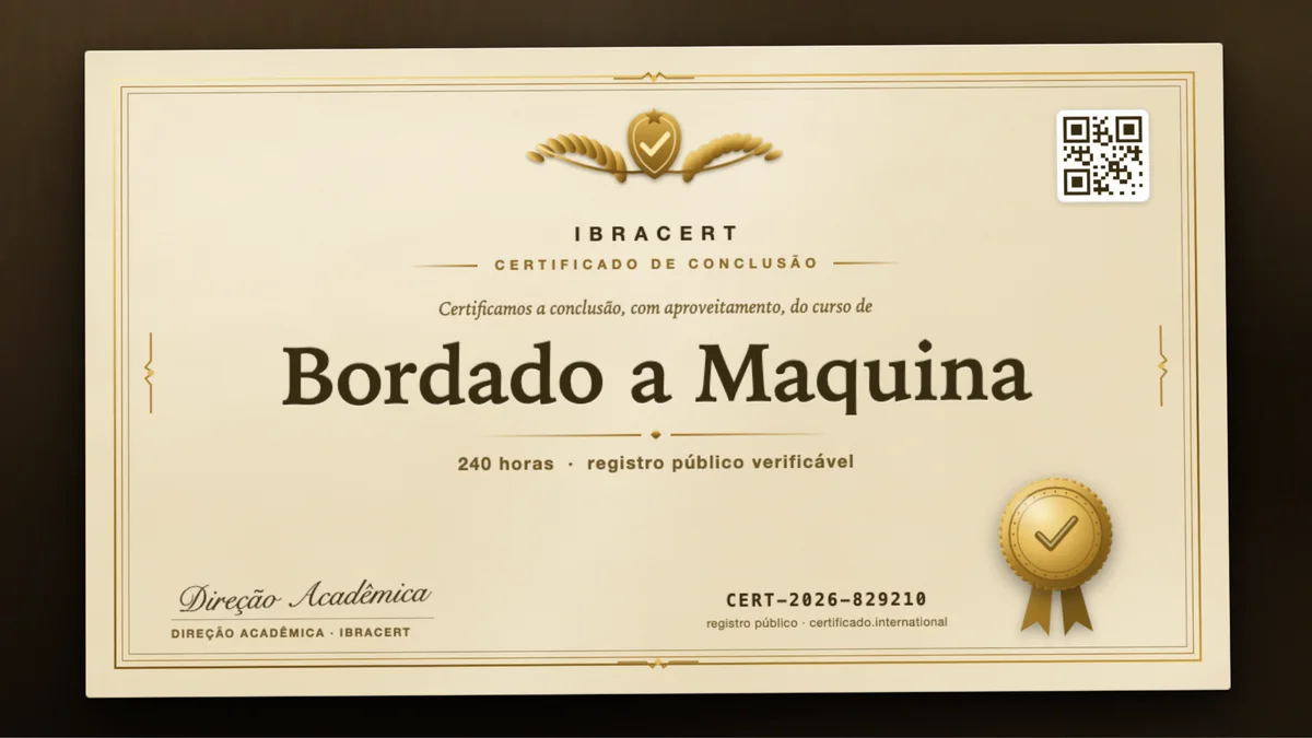 Capa do curso Bordado a Maquina