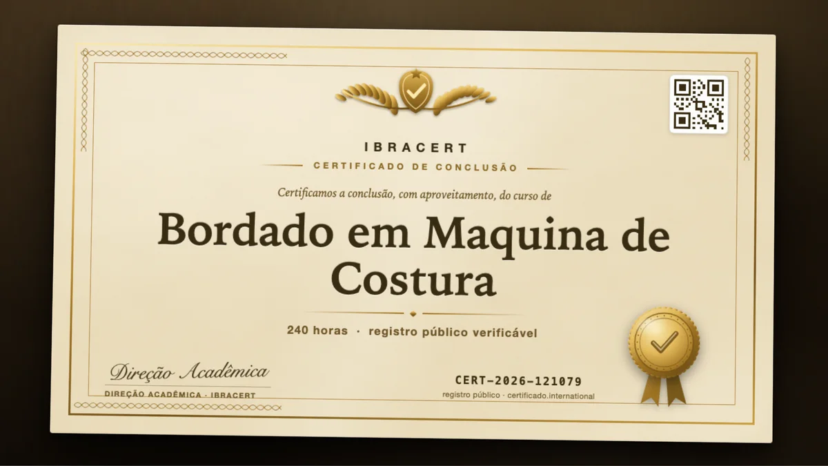 Capa do curso Bordado em Maquina de Costura
