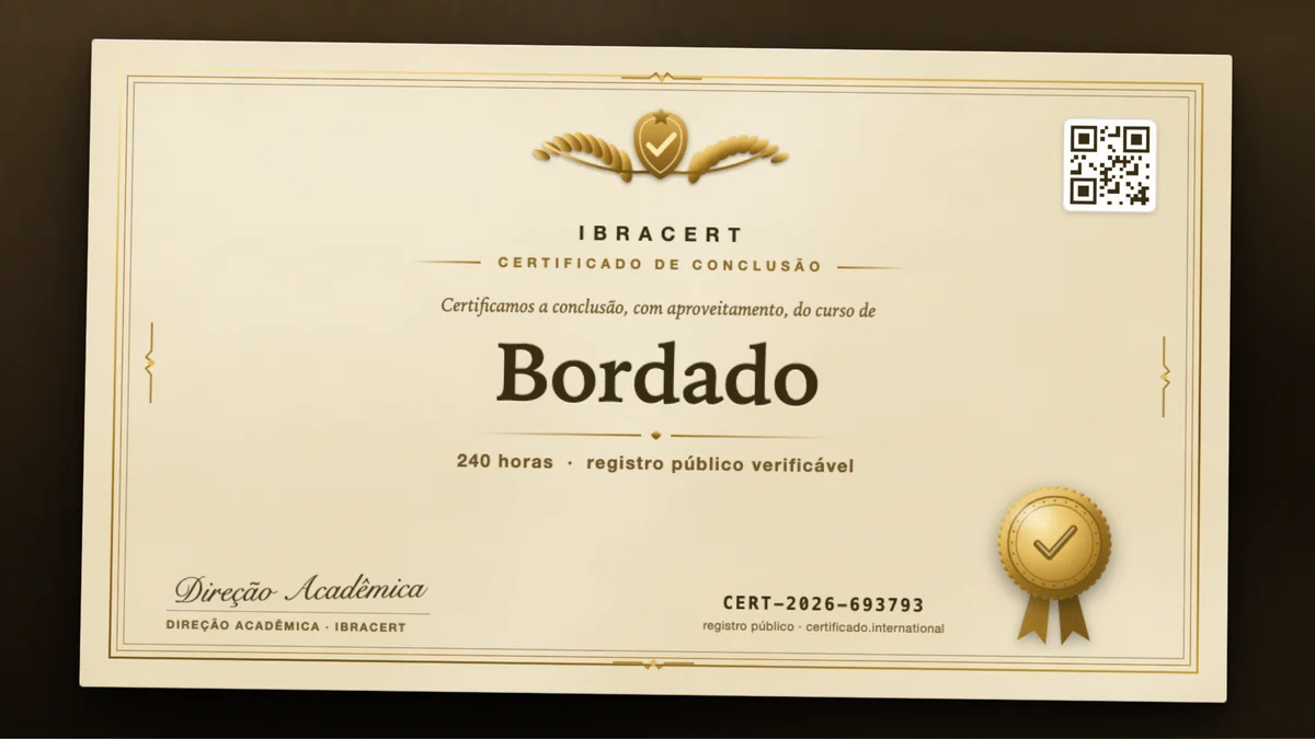 Capa do curso Bordado