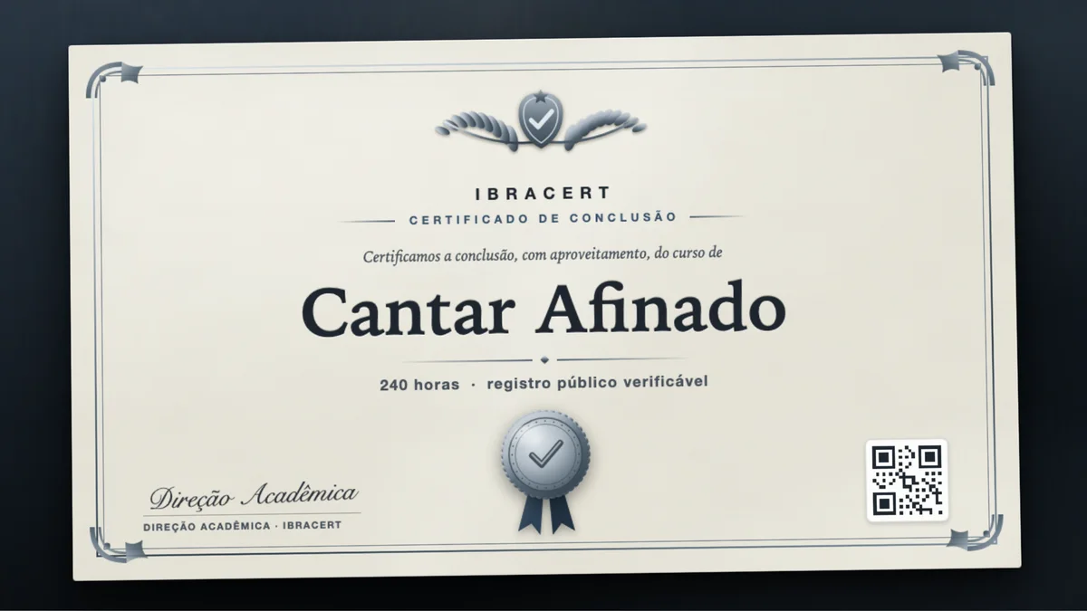 Capa do curso Cantar Afinado