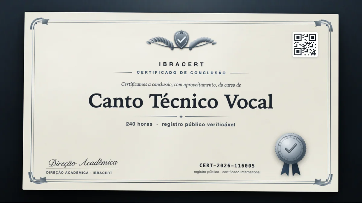 Capa do curso Canto Técnico Vocal