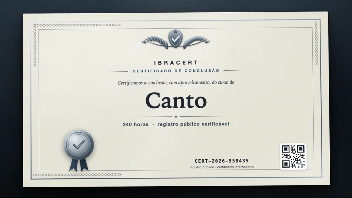 Capa do curso Canto