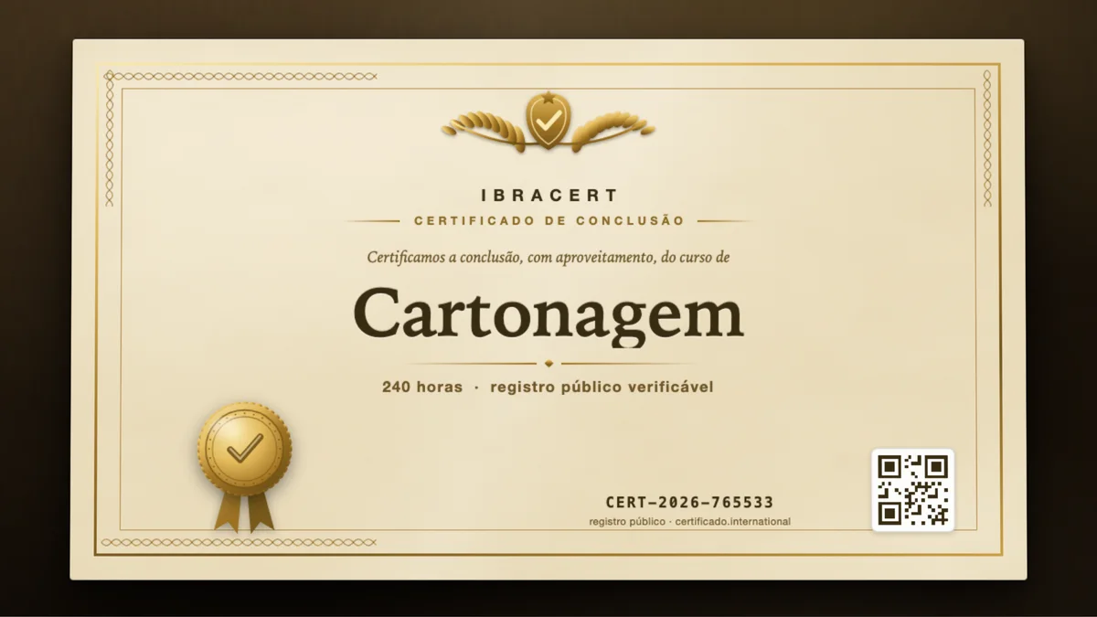 Capa do curso Cartonagem