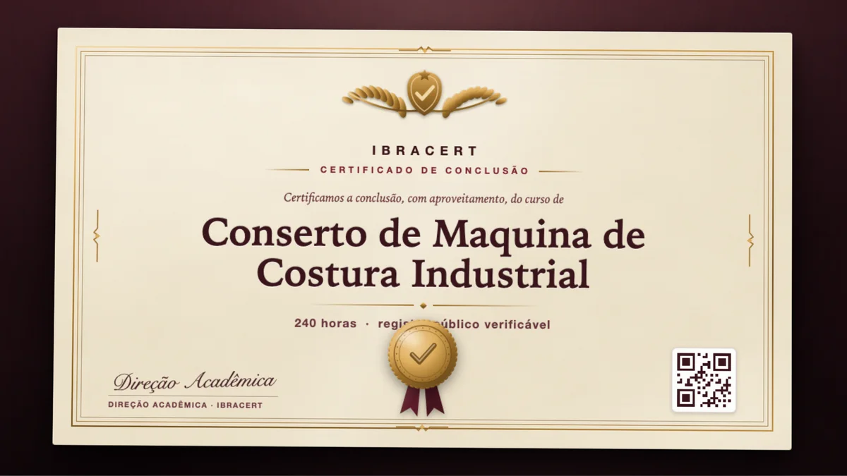 Capa do curso Conserto de Maquina de Costura Industrial