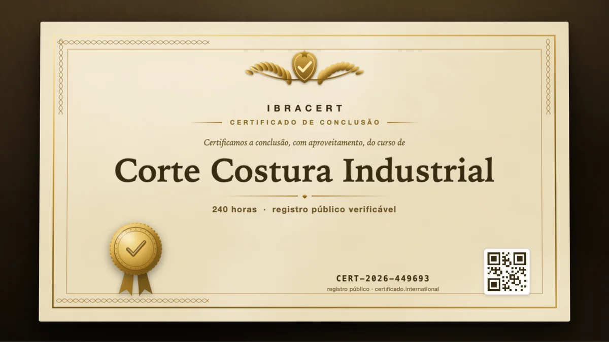 Capa do curso Corte Costura Industrial