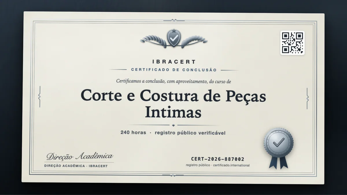 Capa do curso Corte e Costura de Peças Intimas