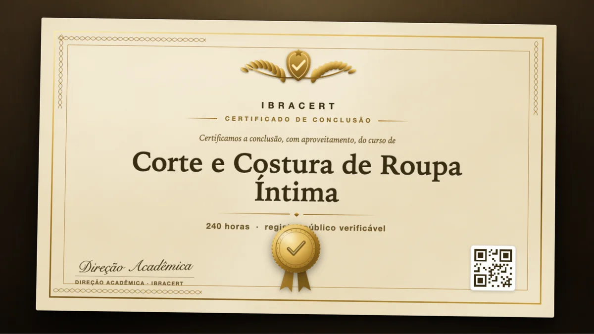 Capa do curso Corte e Costura de Roupa Íntima
