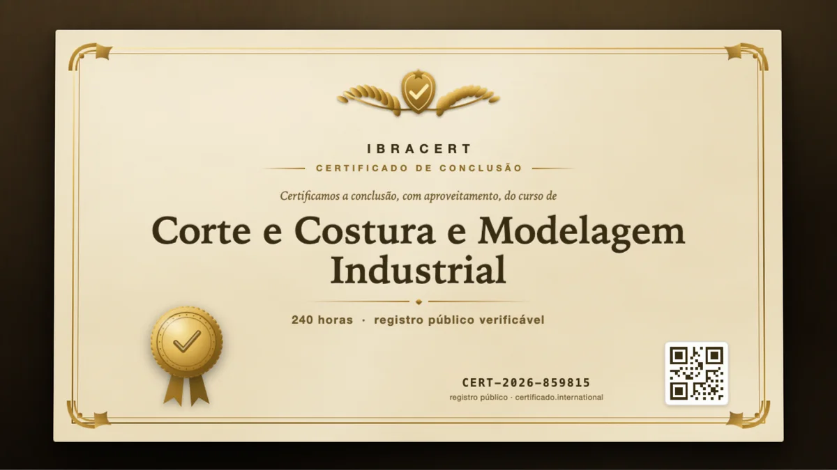 Capa do curso Corte e Costura e Modelagem Industrial