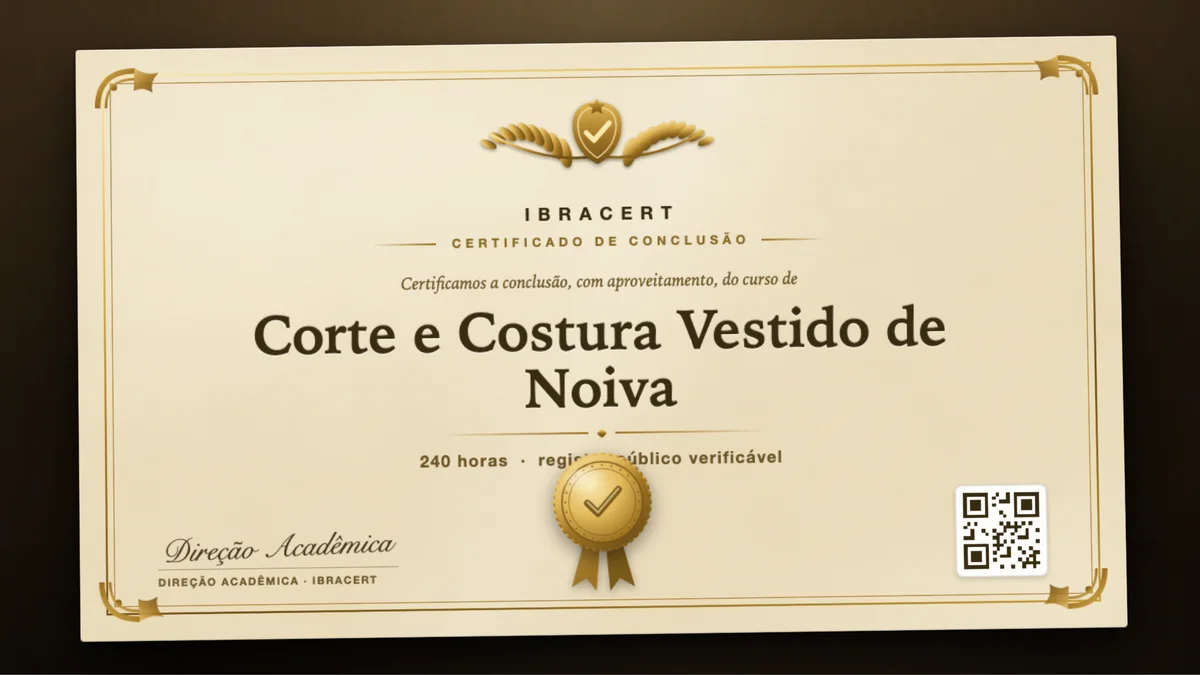 Capa do curso Corte e Costura Vestido de Noiva