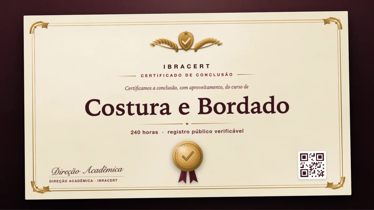 Capa do curso Costura e Bordado