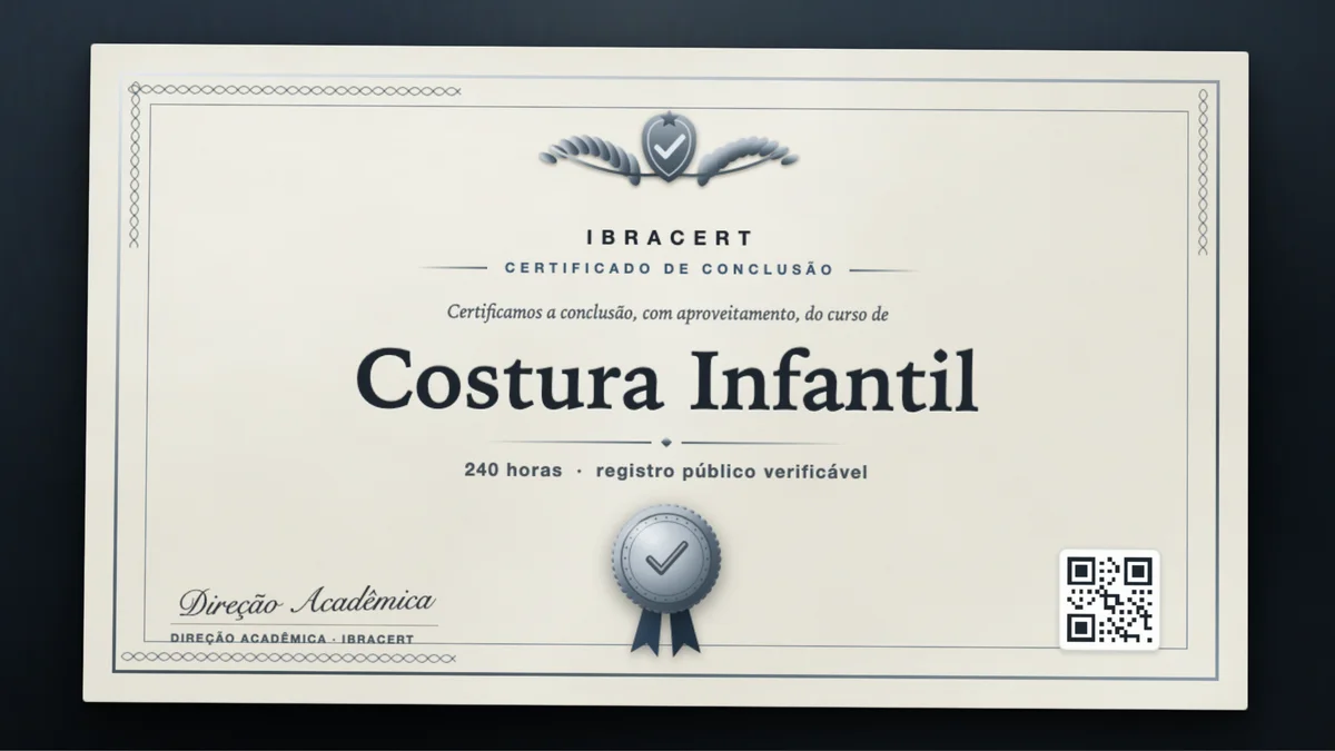 Capa do curso Costura Infantil