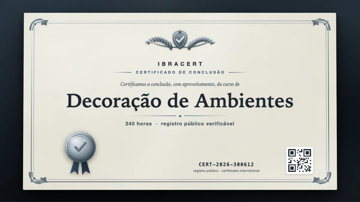 Capa do curso Decoração de Ambientes