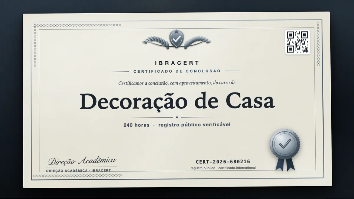 Capa do curso Decoração de Casa