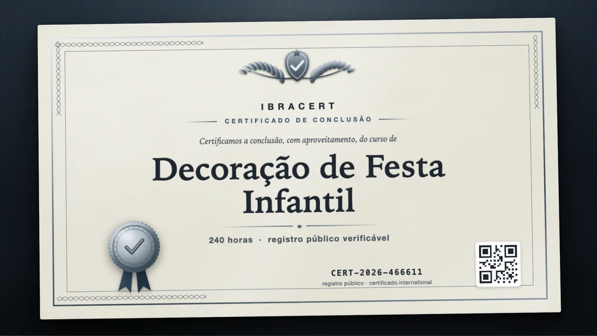 Capa do curso Decoração de Festa Infantil