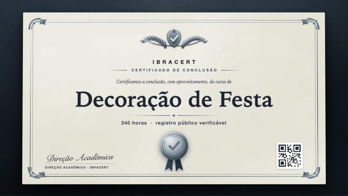 Capa do curso Decoração de Festa