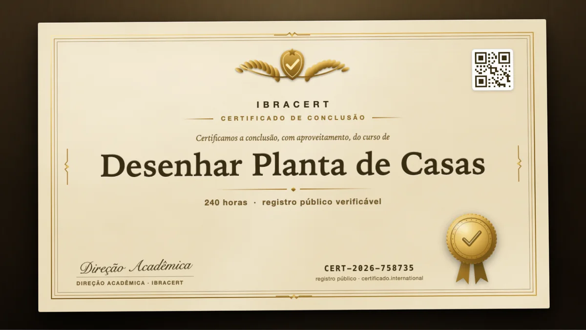 Capa do curso Desenhar Planta de Casas