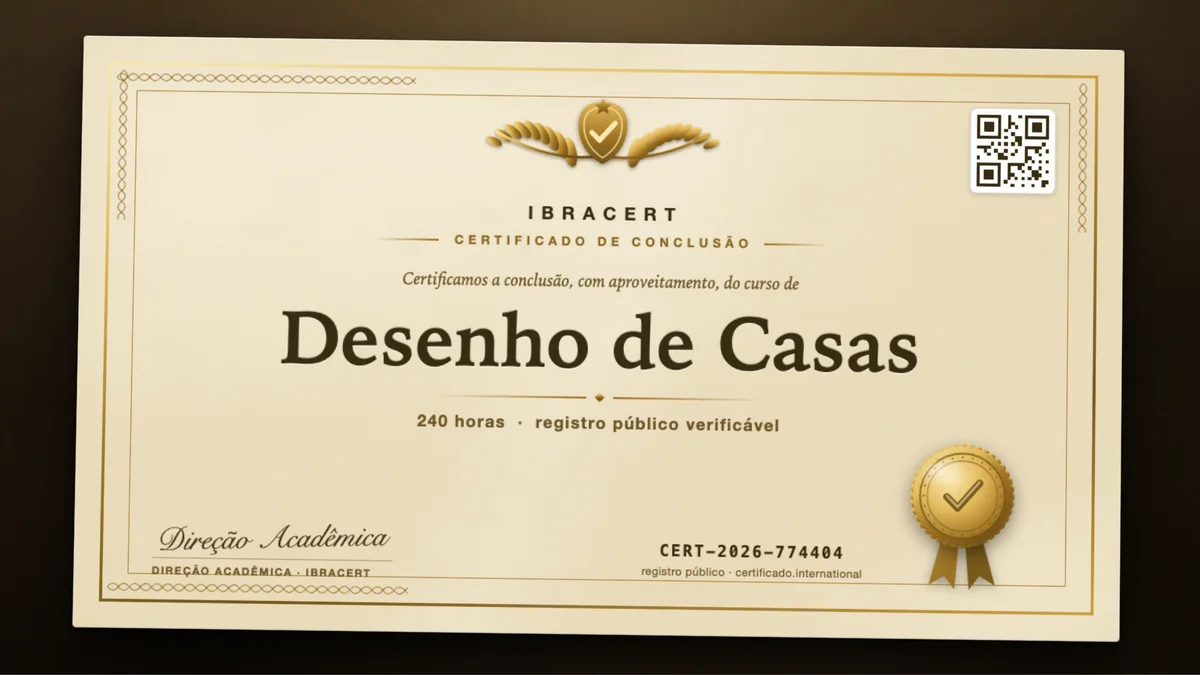 Capa do curso Desenho de Casas