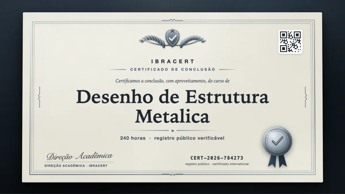 Capa do curso Desenho de Estrutura Metalica