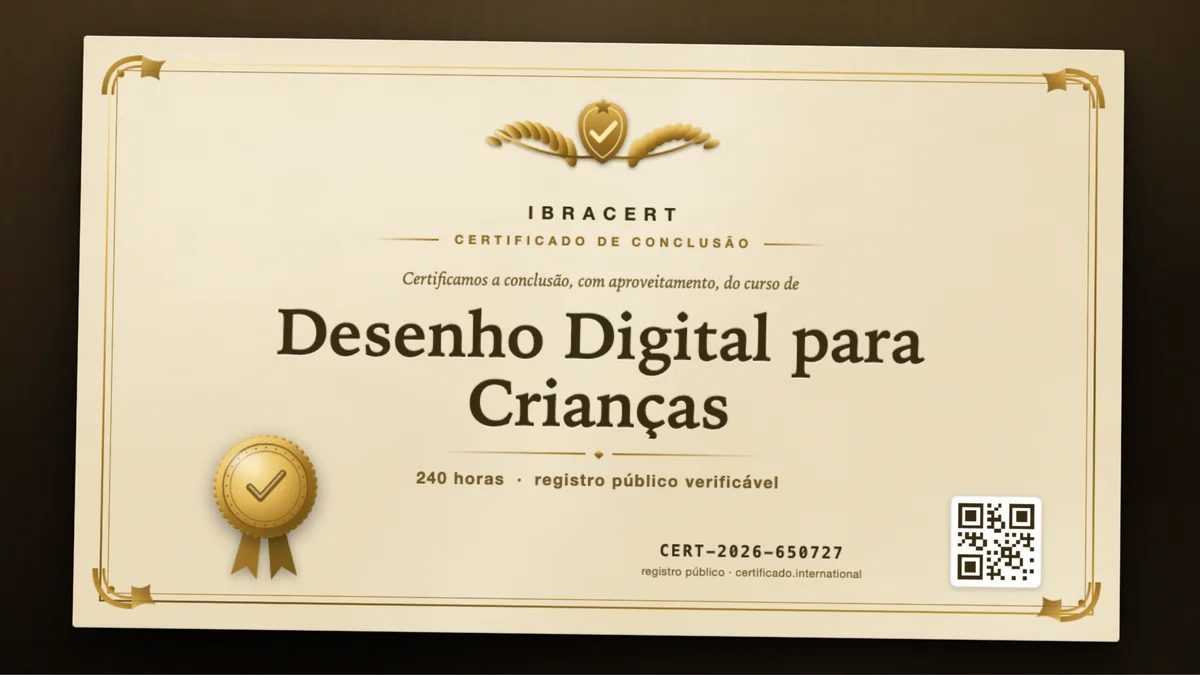 Capa do curso Desenho Digital para Crianças
