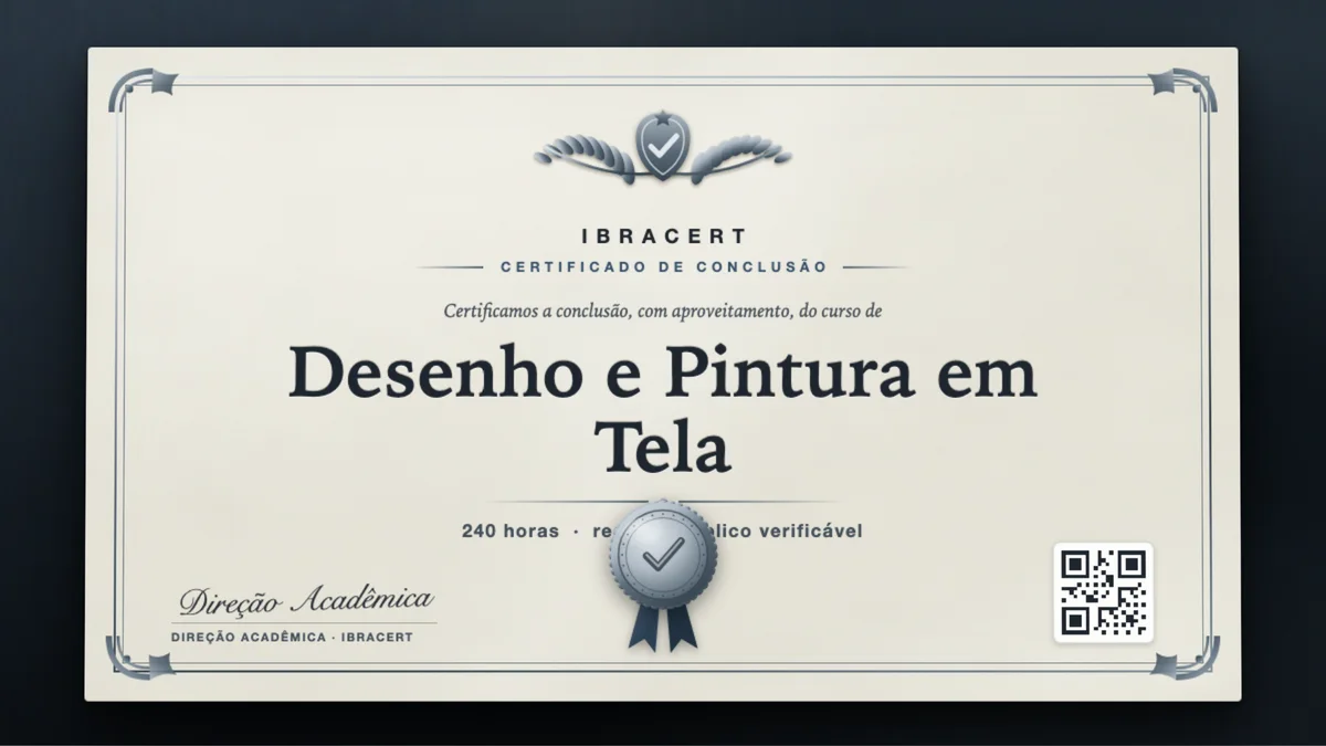 Capa do curso Desenho e Pintura em Tela