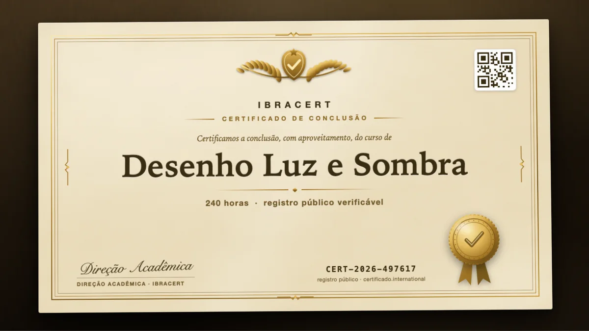 Capa do curso Desenho Luz e Sombra