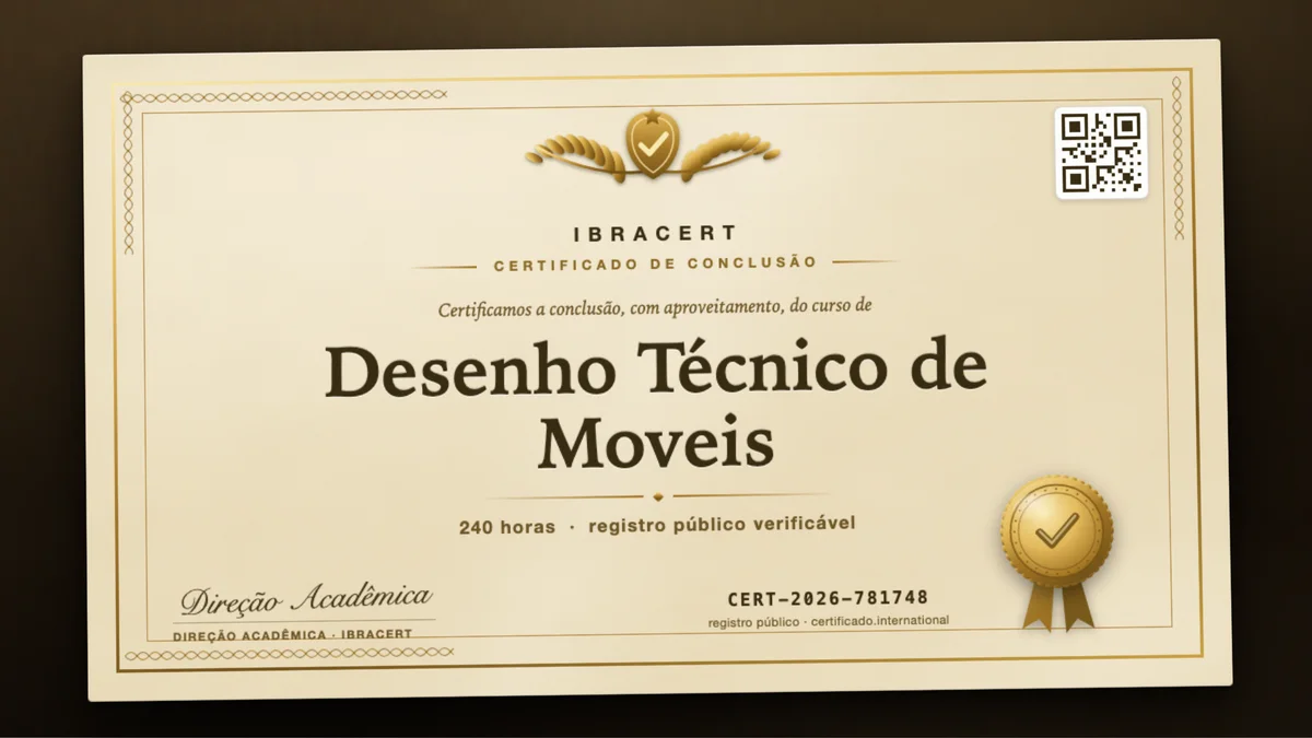 Capa do curso Desenho Técnico de Moveis